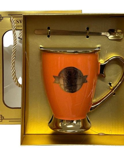 Set cadou cană cu linguriță Gold HM281