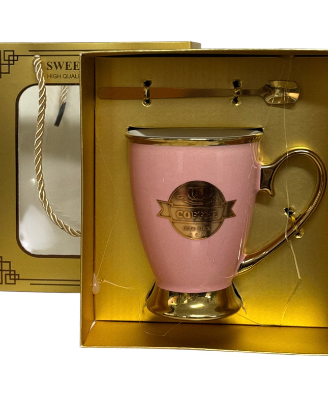 Set cadou cană cu linguriță Gold HM281