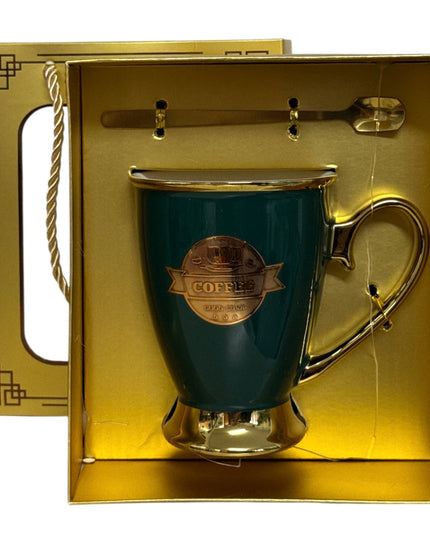 Set cadou cană cu linguriță Gold HM281