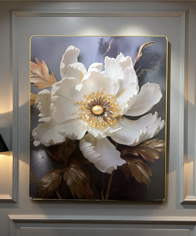 Tablou Decorativ -Floare Albă 58x48cm cod 1148-3