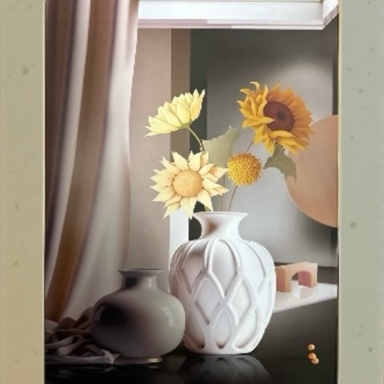 Tablou Decorativ Floarea-Soarelui stilizată 55x40cm cod 1148-1