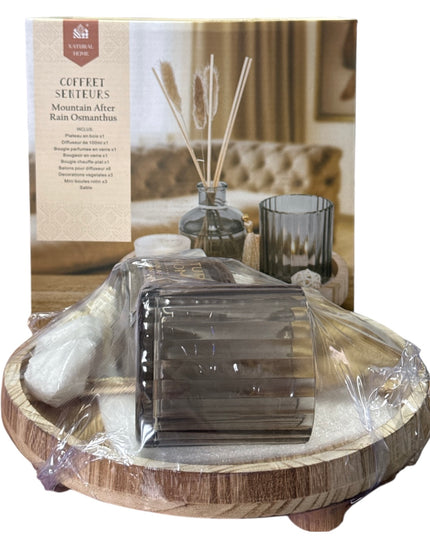 Set cadou aromaterapie – Difuzor cu bețișoare și lumânări decorative 1144-1