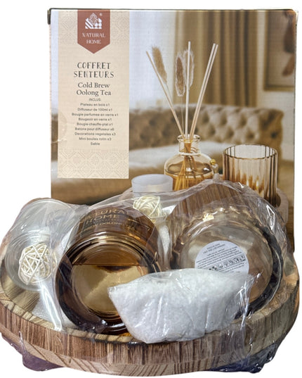 Set cadou aromaterapie – Difuzor cu bețișoare și lumânări decorative 1144-2