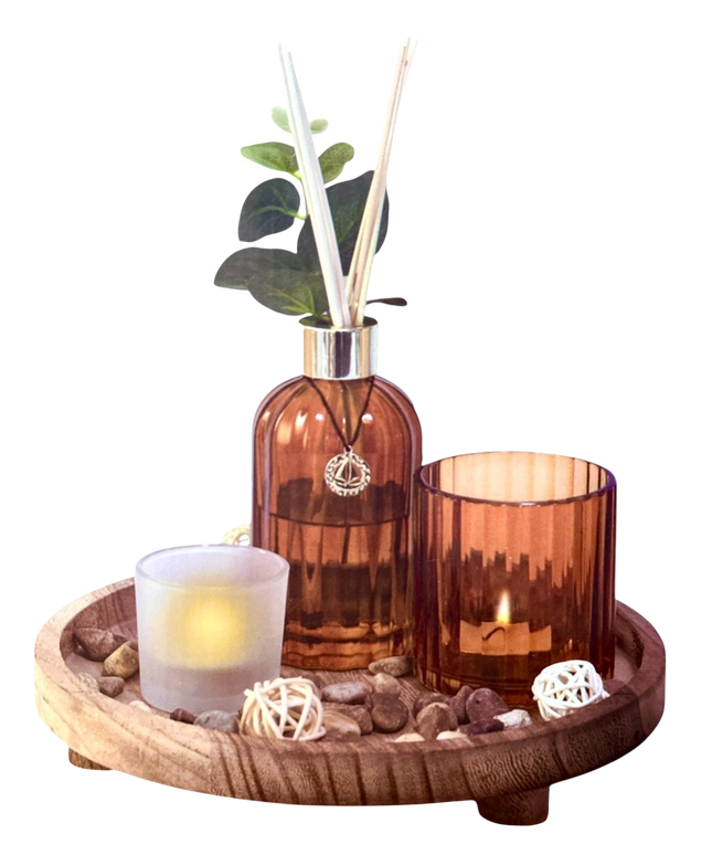 Set cadou aromaterapie – Difuzor cu bețișoare și lumânări decorative 1144-3