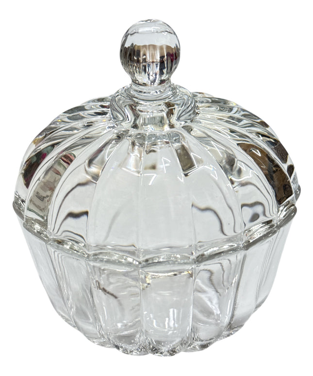 Set cadou decorativ – bombonieră din sticlă cu capac 1142-6