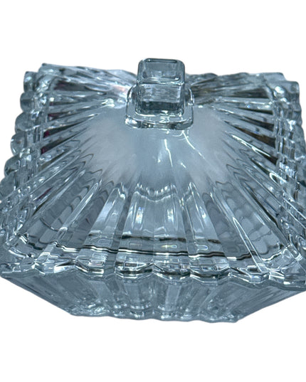 Set cadou decorativ – bombonieră din sticlă cu capac 1142-7