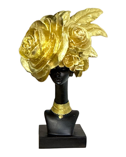 Statuetă decorativă Bust feminin cu flori 30cm cod1132-7