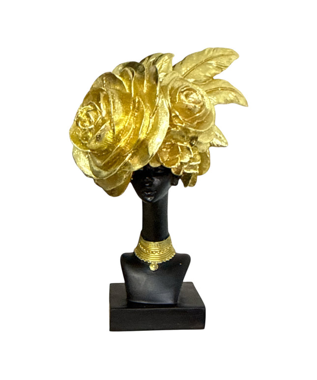 Statuetă decorativă Bust feminin cu flori 30cm cod1132-7