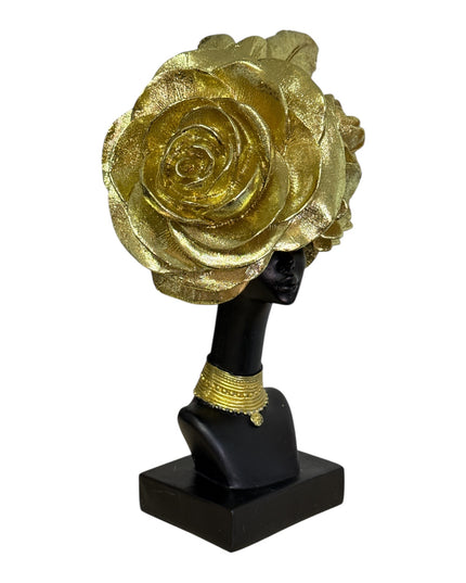 Statuetă decorativă Bust feminin cu flori 30cm cod1132-7