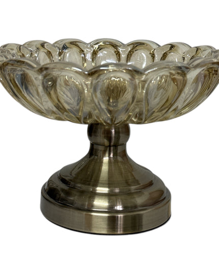 Fructieră din sticlă fațetată Luxury 25x19cm cod1153-4