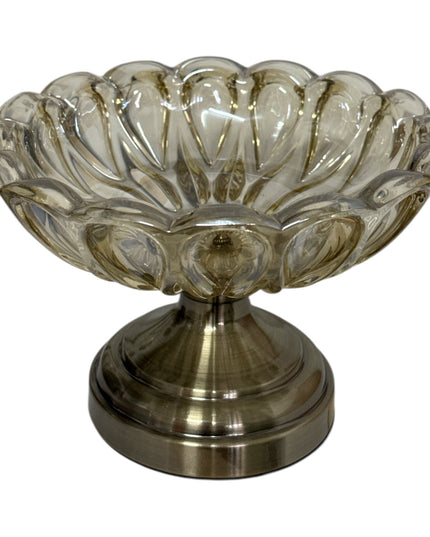 Fructieră din sticlă fațetată Luxury 25x19cm cod1153-4