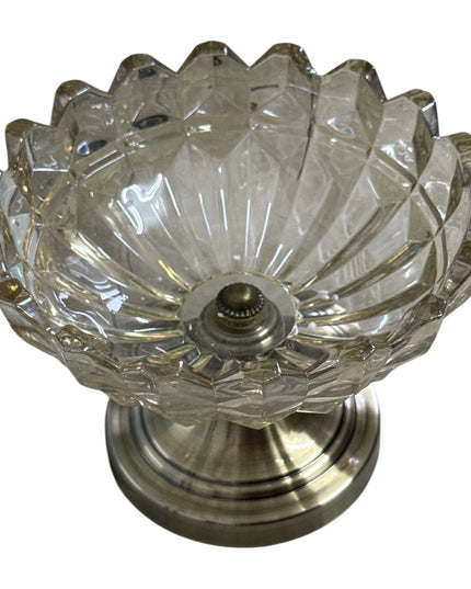 Fructieră din sticlă fațetată Luxury 20x15cm cod1153-1