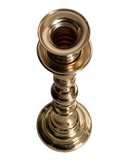 Sfeșnic decorativ metalic auriu Luxury, 28x10cm,cod1153-13