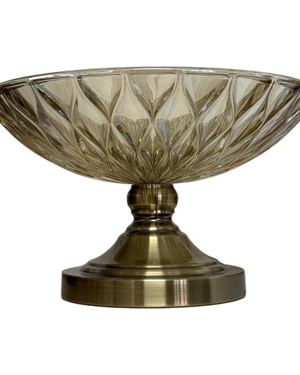Fructieră din sticlă fațetată Luxury 30x17cm cod1153-3