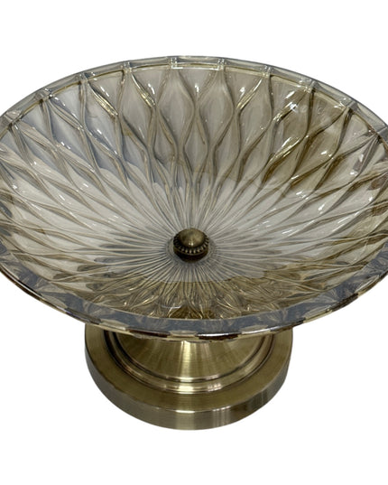 Fructieră din sticlă fațetată Luxury 30x17cm cod1153-3