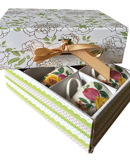 Set cadou 6 căni-design floral