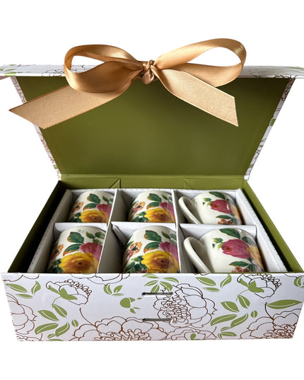 Set cadou 6 căni-design floral