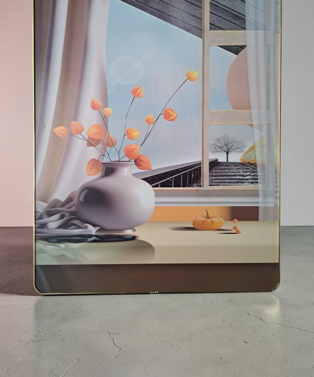 Tablou decorativ cu vază și peisaj 48x38cm cod 1148-2