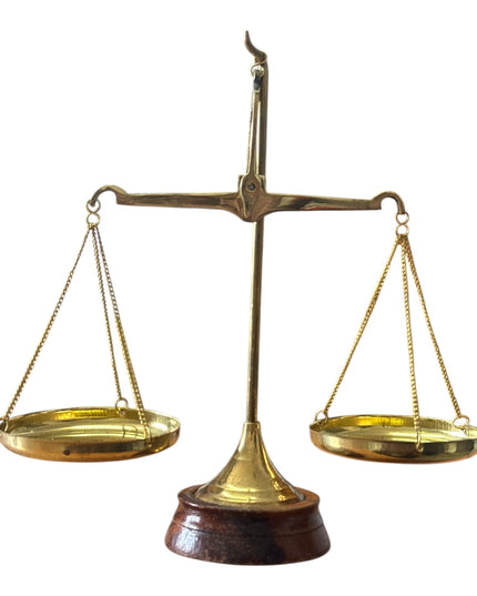 Balanță decorativă din alamă 19cm