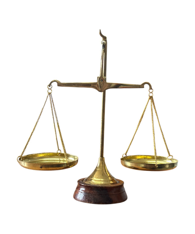 Balanță decorativă din alamă 19cm