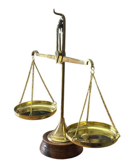 Balanță decorativă din alamă 19cm