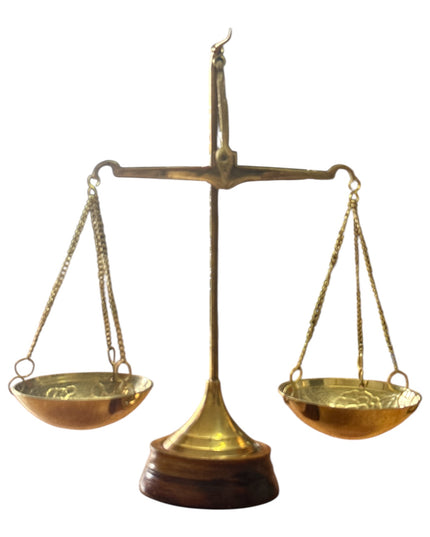 Balanță decorativă din alamă 19cm