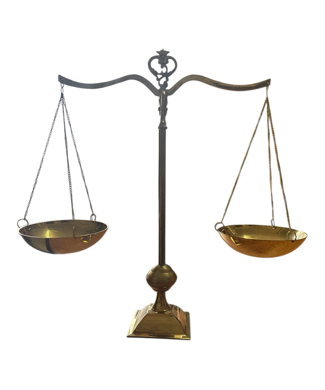 Balanță decorativă mare din alamă – design clasic elegant 35cm