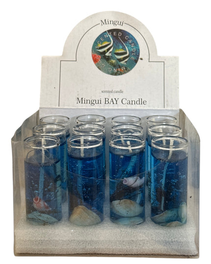 Lumânări decorative cu gel Bleu 12/set  8cm