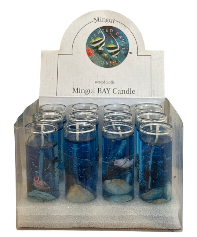 Lumânări decorative cu gel Bleu 12/set  8cm