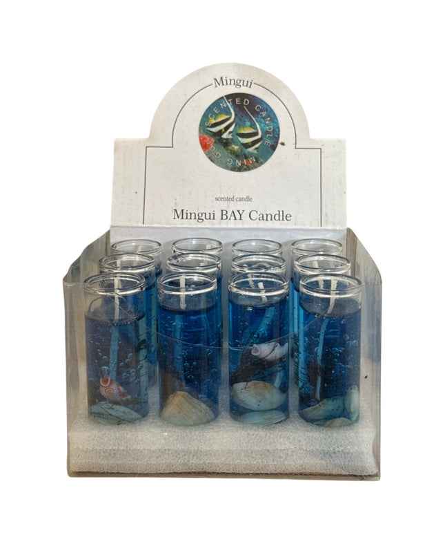 Lumânări decorative cu gel Bleu 12/set  8cm