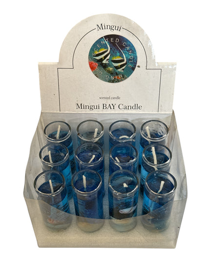 Lumânări decorative cu gel Bleu 12/set  8cm