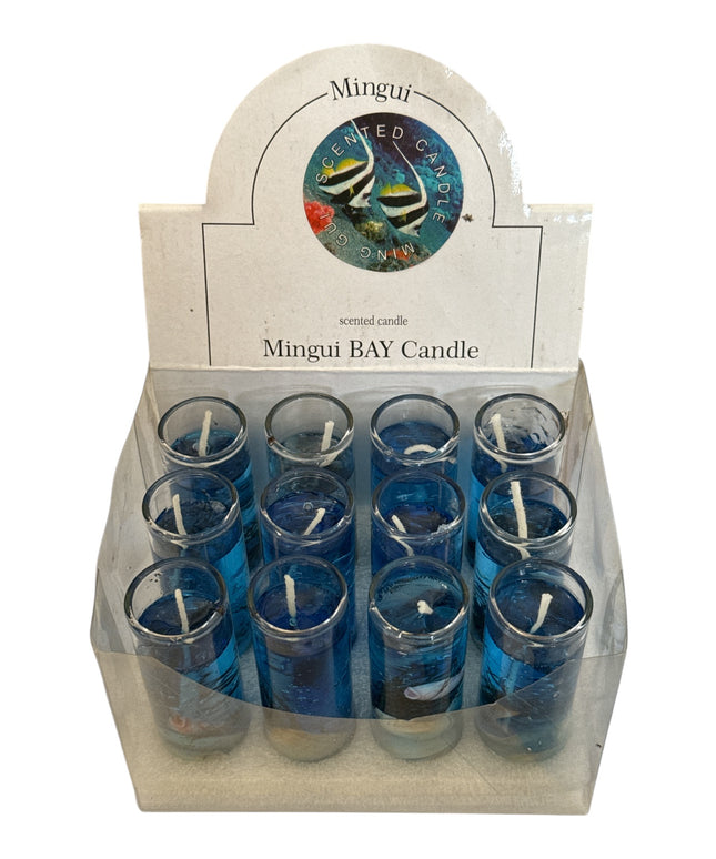 Lumânări decorative cu gel Bleu 12/set  8cm