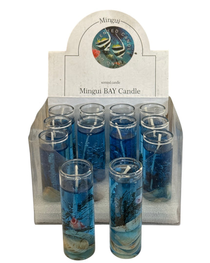 Lumânări decorative cu gel Bleu 12/set  8cm