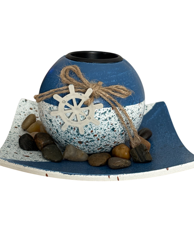 Suport pentru lumânare 1/set design marin ,15x9cm,cod1135