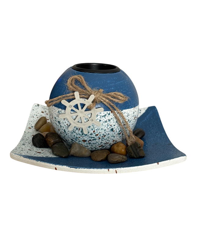 Suport pentru lumânare 1/set design marin ,15x9cm,cod1135