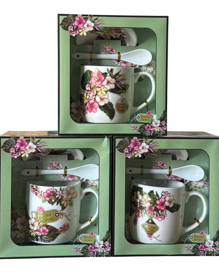 Set cadou cană cu capac și linguriță HK1527