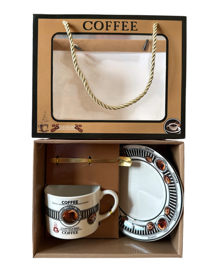 Set cadou ceașcă și farfurie cu linguriță HM183