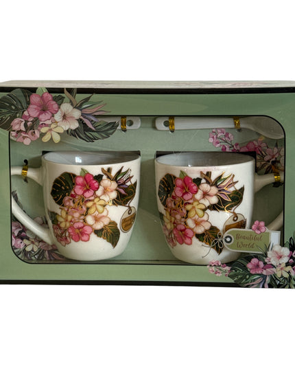 Set cadou 2 căni cu linguriță AT1736