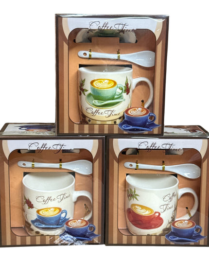 Set cadou cană cu capac și linguriță HK2156