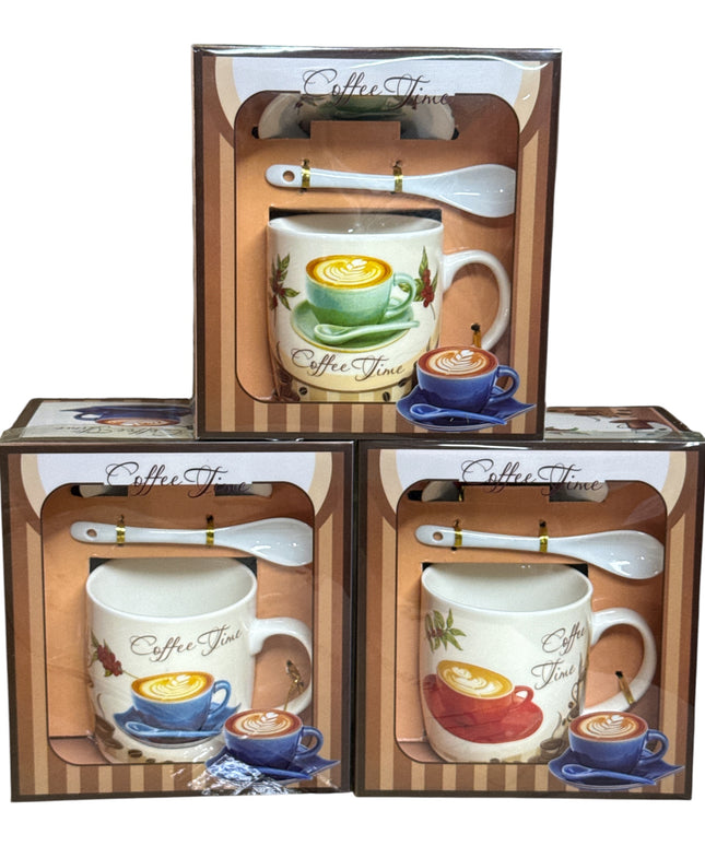 Set cadou cană cu capac și linguriță HK2156