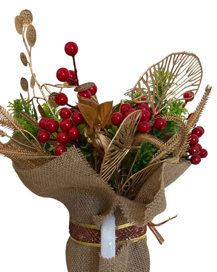 Aranjament Crăciun Bobițe 30cm