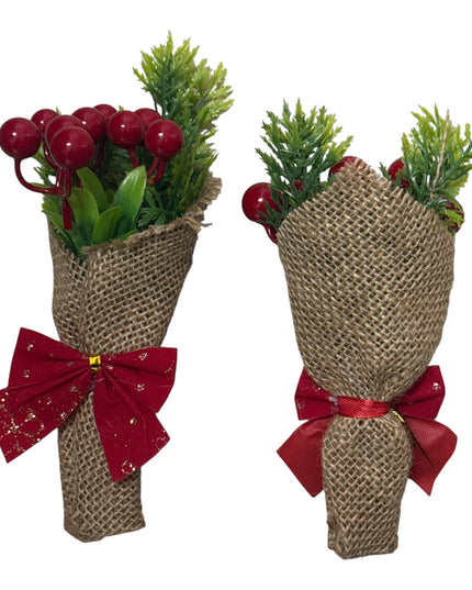Set 6 ornamente decorative pentru masa de Crăciun
