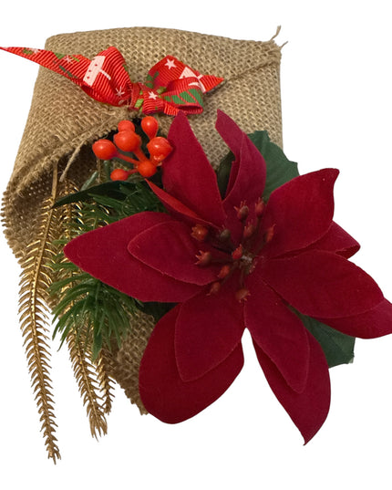 Suport decorativ pentru tacâmuri cu motive de Crăciun 4/set