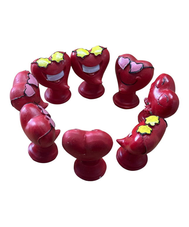 Inimi de rășină  8/set 5cm
