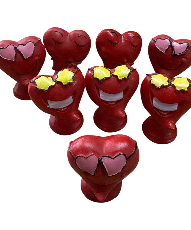 Inimi de rășină  8/set 5cm