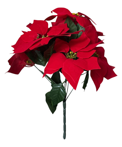 Buchet Floare de Crăciun Artificială 7 capete 40cm