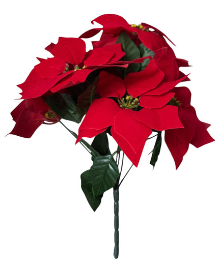 Buchet Floare de Crăciun Artificială 7 capete 40cm