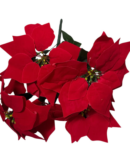 Buchet Floare de Crăciun Artificială 7 capete 40cm