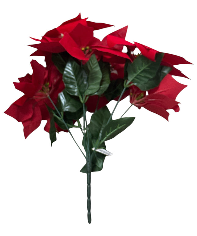 Buchet Floare de Crăciun Artificială 7 capete 40cm