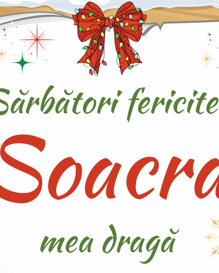 Cană Crăciun cu mesaj pentru Femei